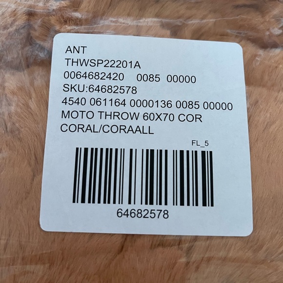 Anthropologie NWT coral faux fur 70” x 60” blanket; top rated, sold out @anthro - Picture 6 of 8